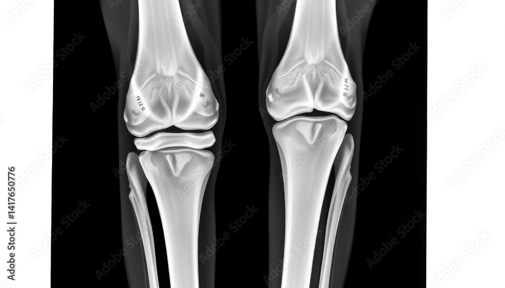 X Ray Image Of Human Knees Displaying Bone Structure And Joint Details X Ray Image Of Human Knees Displaying Bone Structure And Joint Details