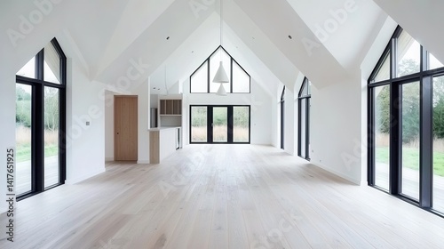 Wallpaper Mural Bright and Spacious Modern Interior with High Ceilings and Windows Torontodigital.ca