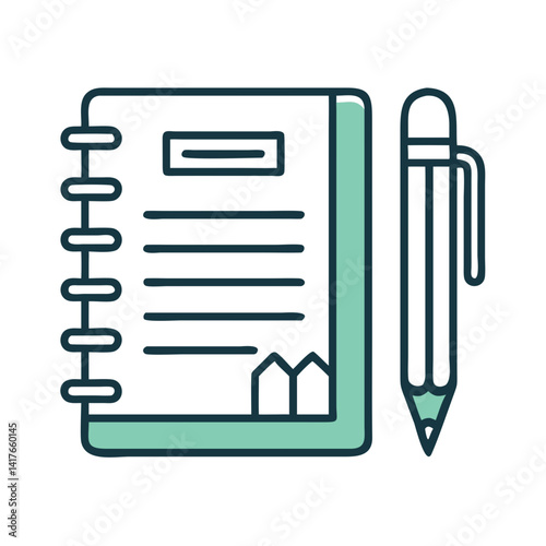 Book with Pencil Icon Representing Personal Study and Note-Taking