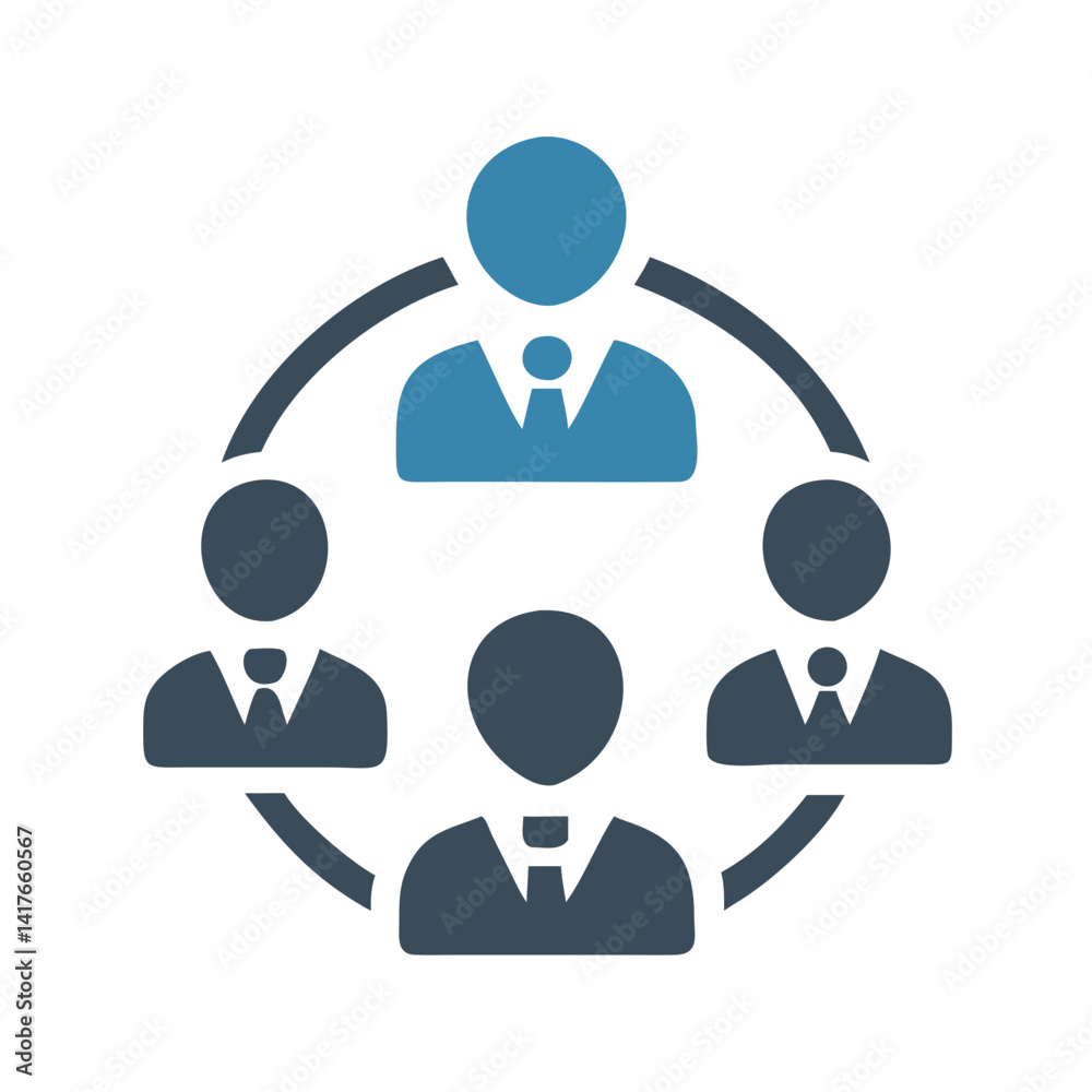 Business Team Icon Representing Collaborative Work and Group Productivity Business Team Icon Representing Collaborative Work and Group Productivity