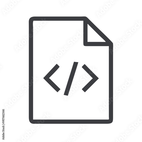 HTML File Icon Representing Markup Language File and Web Development