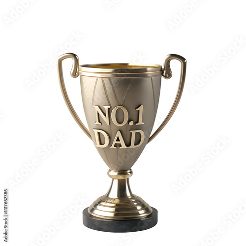 Trophy cup metallic silver finish gold rim engraved text 