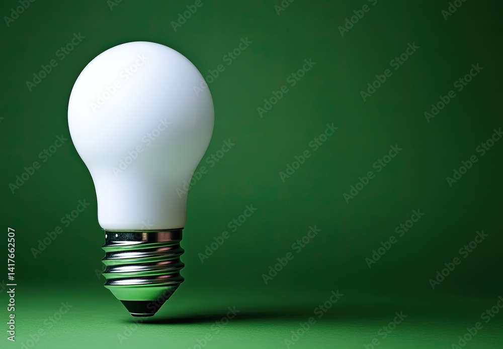 Lightbulb on green background Lightbulb on green background