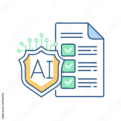 AI content validation with shield and checklist.