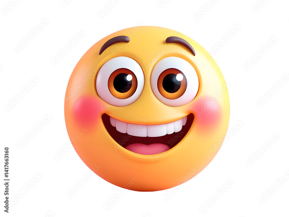 Fototapeta premium 3D styled cute and funny emojis for social media 