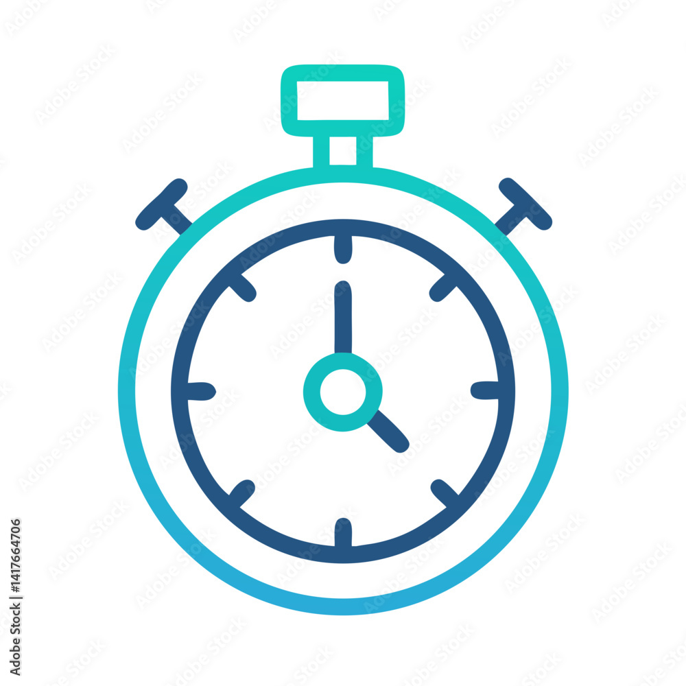Stopwatch Icon Representing Deadline Tracking and Time Management Stopwatch Icon Representing Deadline Tracking and Time Management