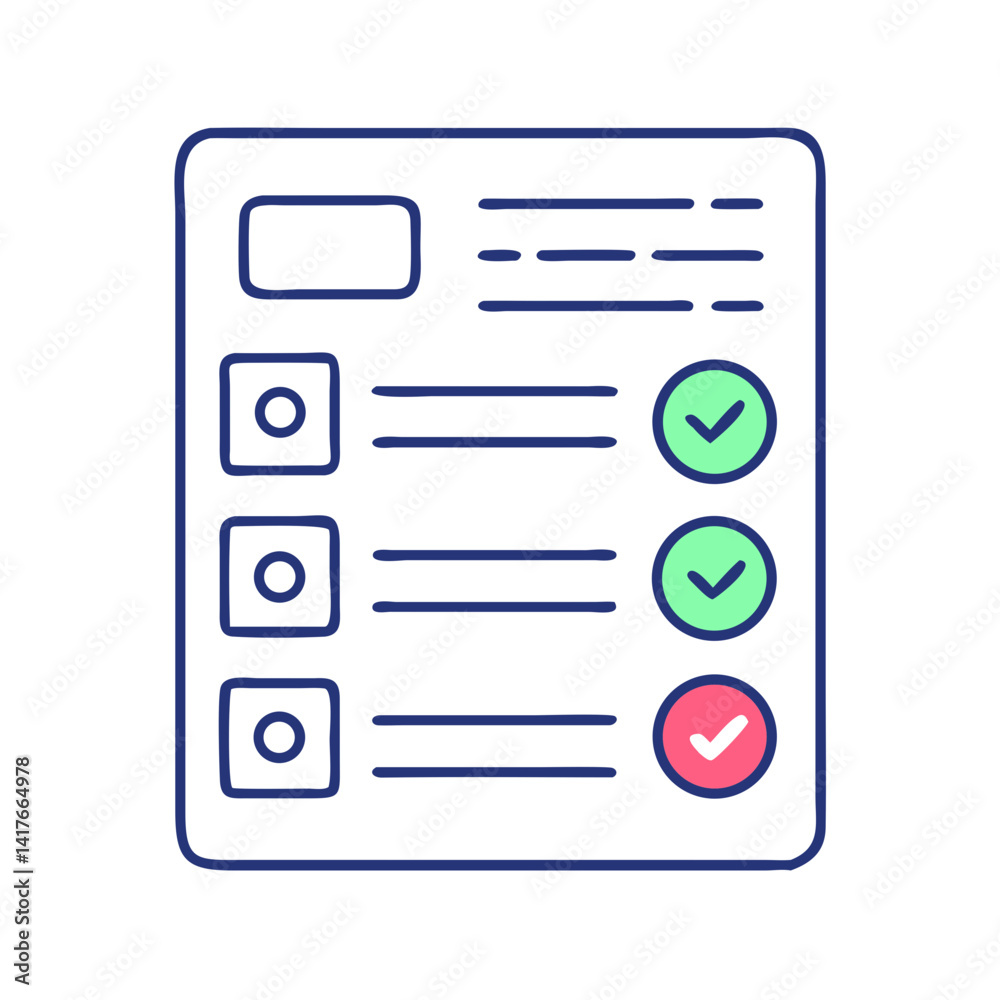Survey with Options Icon Representing UI Feedback and User Input Collection Survey with Options Icon Representing UI Feedback and User Input Collection