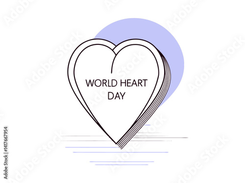 Colorful Line Art Illustration of a Human Heart, A stylized, line-art illustration of a human heart set against a backdrop of pastel-colored, abstract shapes.