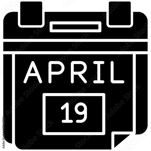 19th April Date Icon