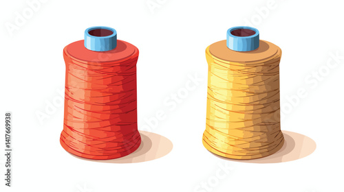 Professional Sewing Thread Spool Isolated on White Background Vector Image