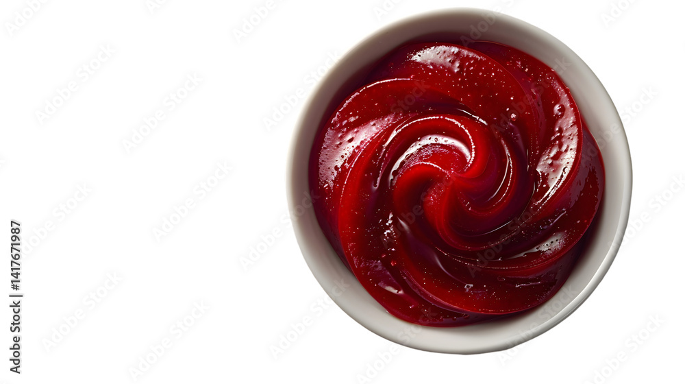Cranberry Sauce Bowl with Top View. Cranberry Sauce Bowl with Top View.