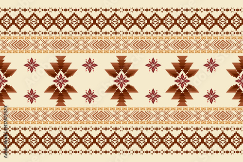 Ethnic geometric oriental traditional Aztec Boho seamless pattern. Native decorative elements tribal geometry design for fabric, clothing, embroidery, ornament, wallpaper, texture, textile