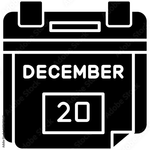 20th December Date Icon