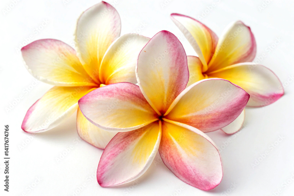 Fototapeta premium Plumeria flower vibrant and exotic beauty