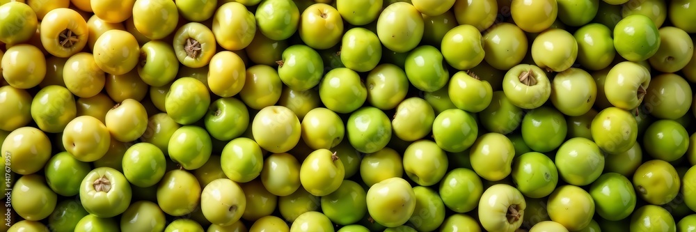 Fresh pea seeds in a circular arrangement, top view, farming, botanical Fresh pea seeds in a circular arrangement, top view, farming, botanical