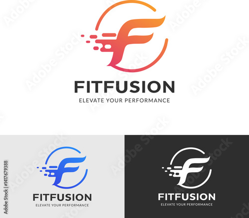 FitFusion: Modern Logo for Fitness and Wellness Brands, A Clean, Bold Logo, Elevate Your Brand with This Unique Design