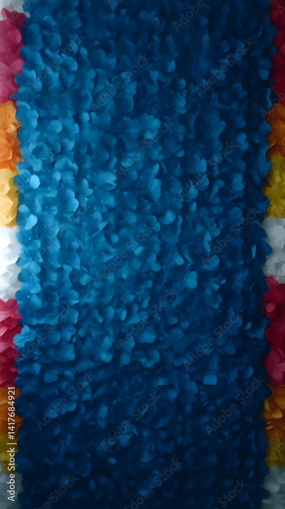 Obraz premium Vibrant Floral Garland Display: A captivating display of a vibrant floral garland, each petal a burst of color creating an artful display