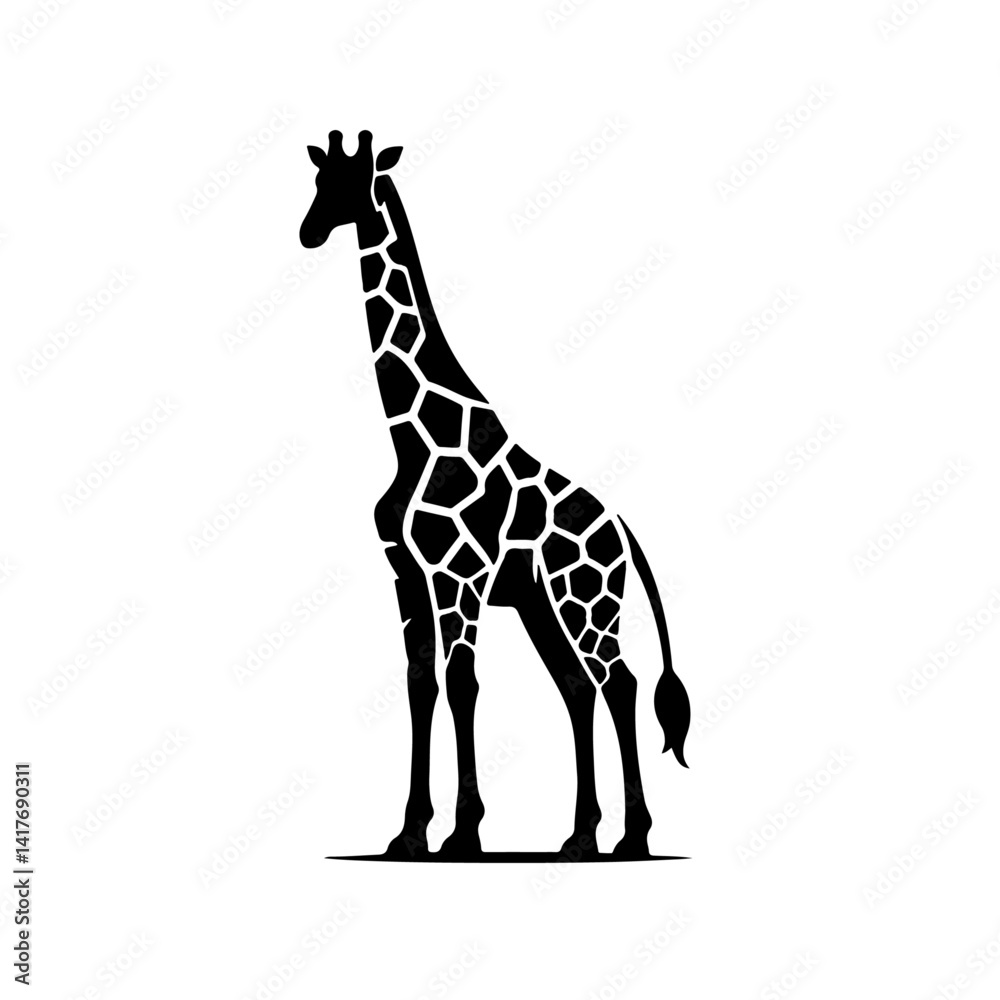 Naklejka premium giraffe silhouette
