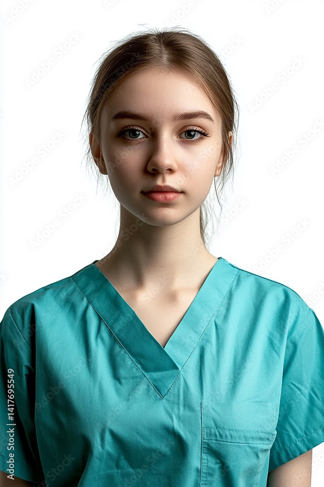 Beautiful woman close-up, doctor nurse care portrait close-up Beautiful woman close-up, doctor nurse care portrait close-up