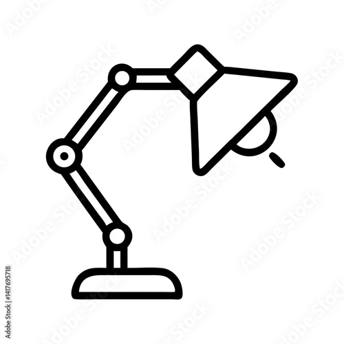 Drafting Table with Adjustable Lamp Icon Design