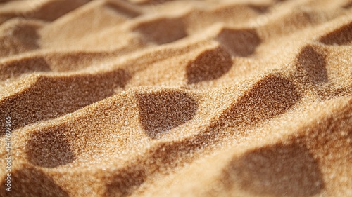 Sand on the beach. Seascape of beautiful tropical beach with calm sky. sea view and sand beach, summer background.