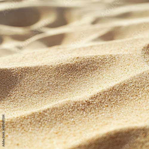 Sand on the beach. Seascape of beautiful tropical beach with calm sky. sea view and sand beach, summer background.