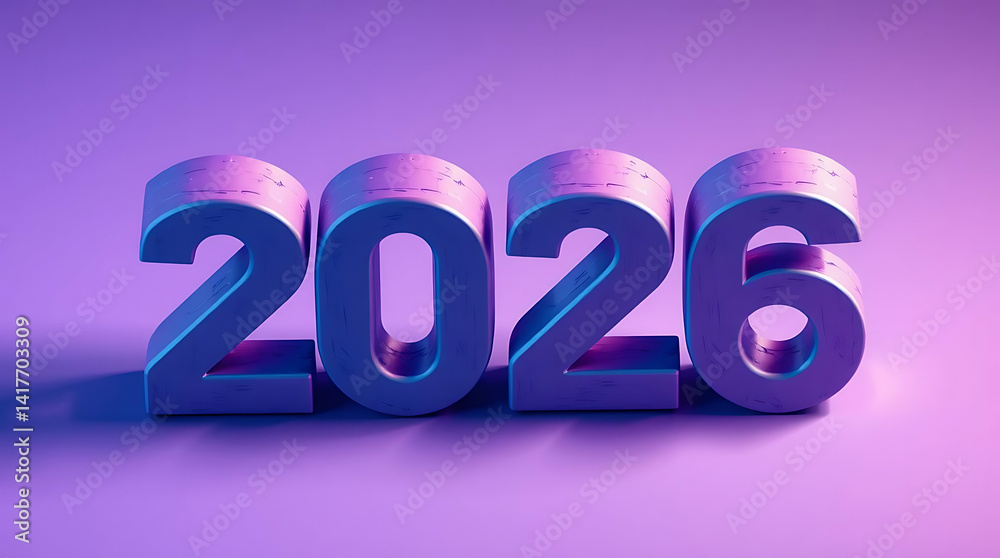 2026 numbers isometric illustration. 3d rendering illustration 2026 numbers isometric illustration. 3d rendering illustration