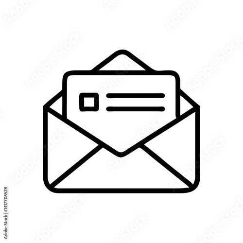 Envelope with Card Icon Design