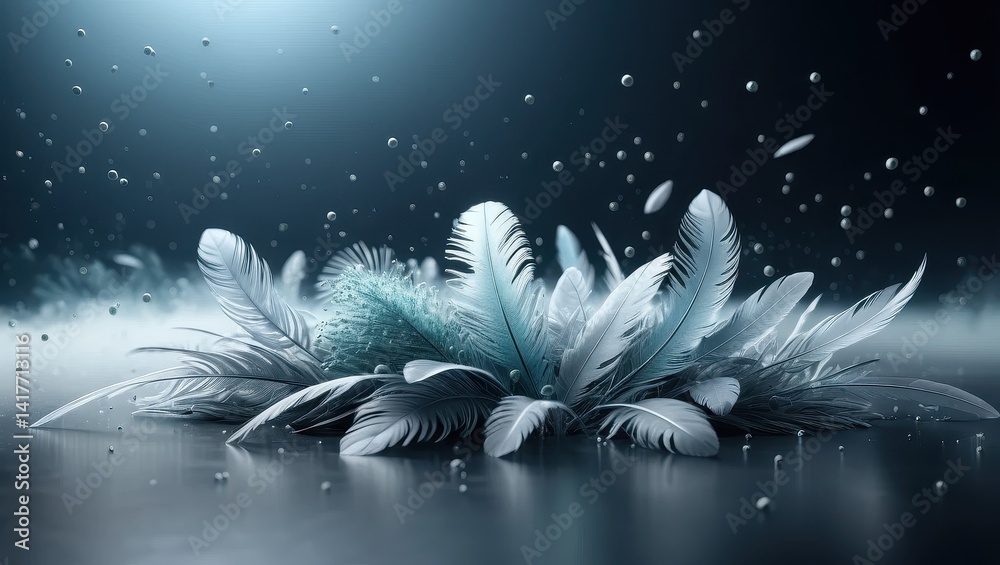 Elegant feather display