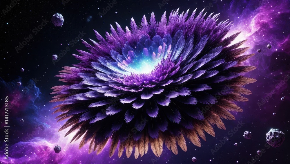 Cosmic Flower in Deep Space