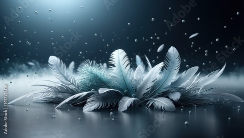 Obraz na płótnie Elegant feather display w salonie