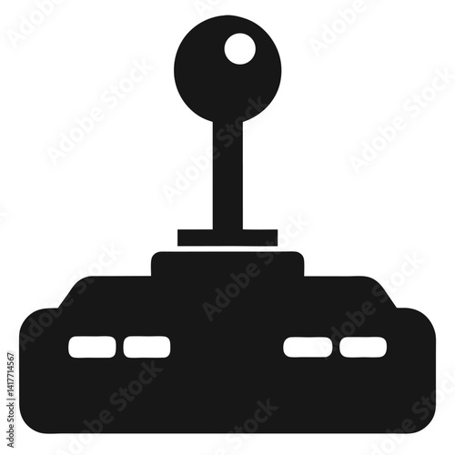 video game controller silhouette icon on white background