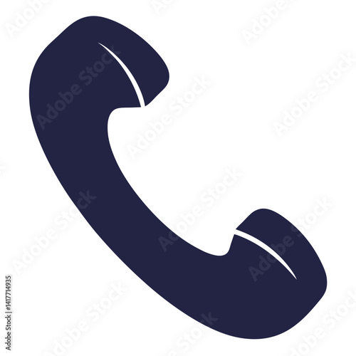 phone call icon silhouette on white background