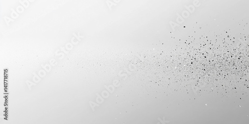Obraz na płótnie Abstract Black and White Dust Particles on Light Background, Abstract white textured surface with black speckles and marks. w salonie