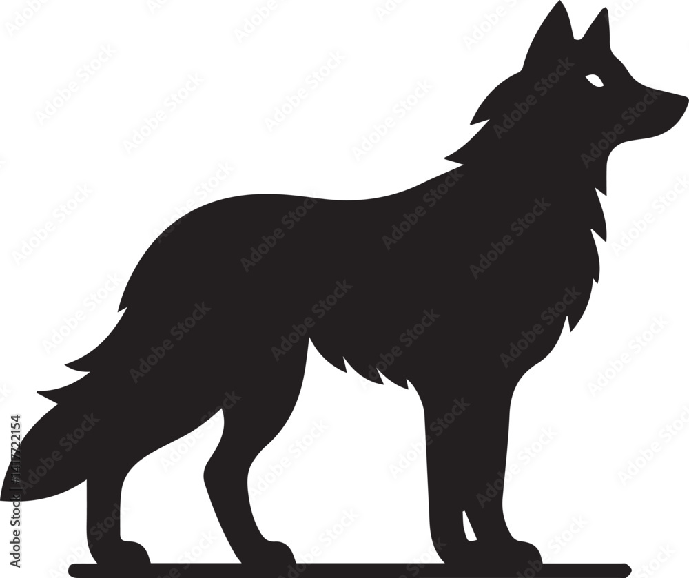 Wolf silhouette isolated Wolf silhouette isolated
