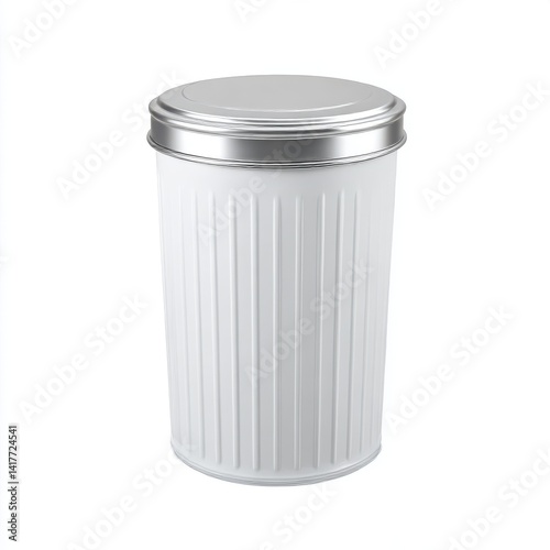 Wallpaper Mural White sugar dispenser with metal lid on white background Torontodigital.ca