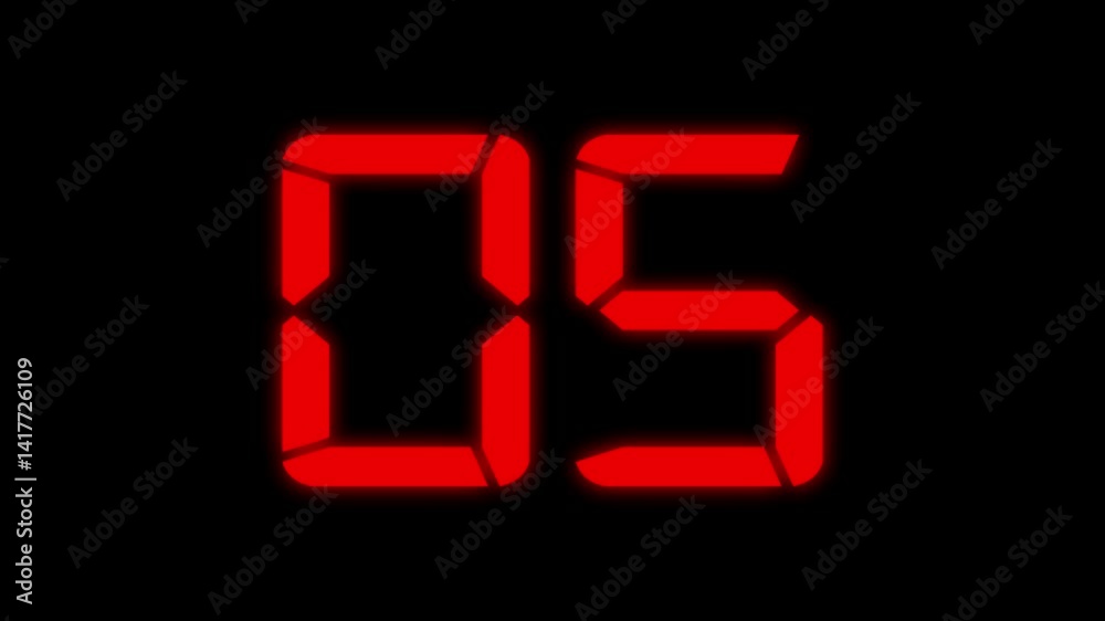 Countdown timer 10 seconds animation from 10 to 0 seconds, Digital 10 Seconds countdown timer, Countdown timer
