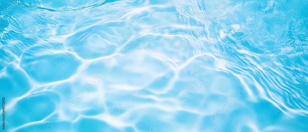 Obraz premium A tranquil image of shimmering blue water, capturing the gentle ripples and reflections on the surface.