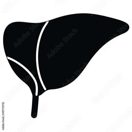 inner part of human body silhouette design on white background 