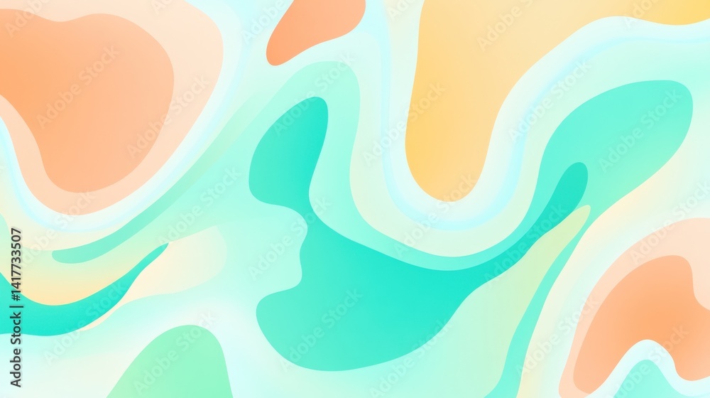 Abstract swirls of pastel colors create a smooth, flowing design. Abstract swirls of pastel colors create a smooth, flowing design.