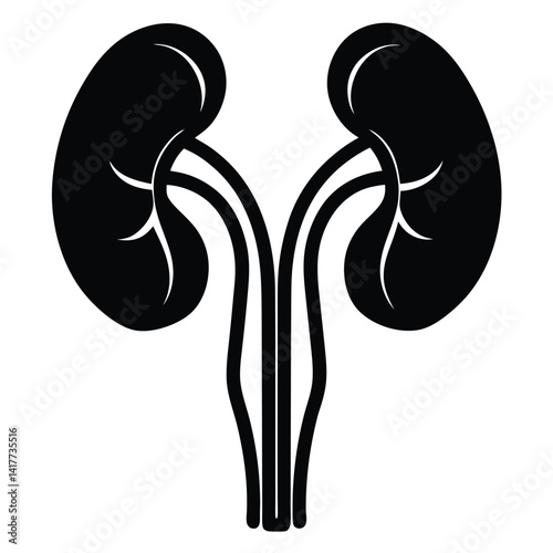 inner part of human body silhouette design on white background 