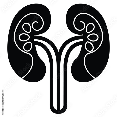 inner part of human body silhouette design on white background 