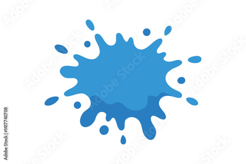 Sky Blue paint splash vector