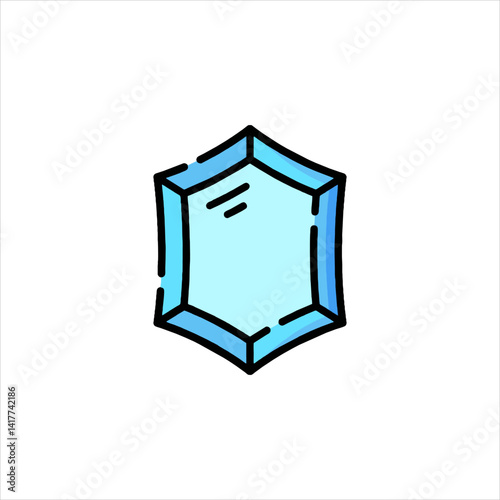 blue glass cube