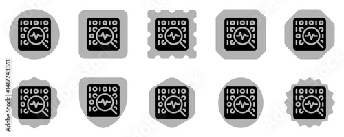Editable binary, data, analysis vector icon. AI technology, artificial intelligence, computer. Part of a big icon set family. Perfect for web and app interfaces, presentations, infographics, etc