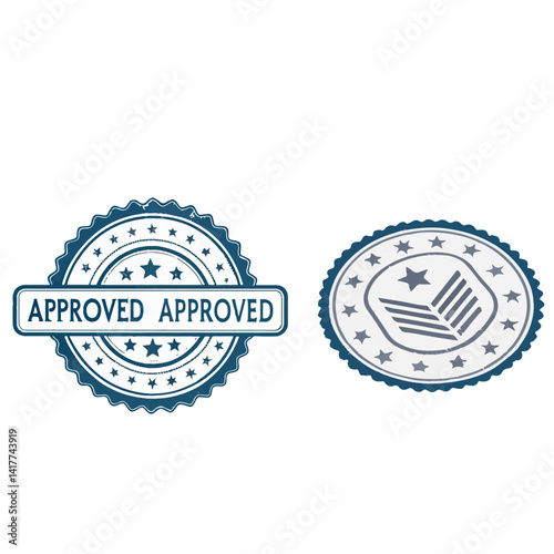 approved logo,Label Stamp Logo,and badge label,vector template