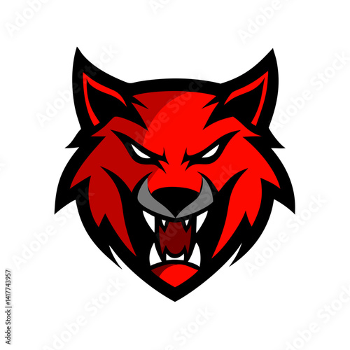This is a bold and fierce animal  for sports teams, clubs, gaming avatars, or merchandise branding and logo. photo