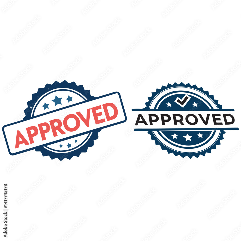 Fototapeta premium approved logo,Label Stamp Logo,and badge label,vector template