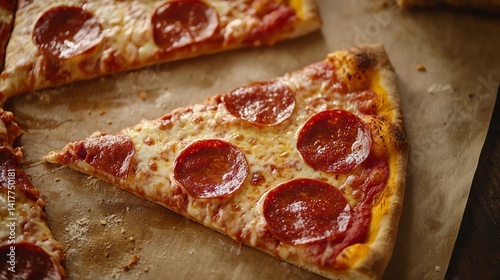 A delicious pepperoni pizza, freshly baked and cut into slices.