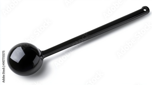 Obraz na płótnie A sleek black object with a spherical head and elongated handle. It is a perfect blend of design and utility. Explore the elegance of this unique item. Generative AI w salonie